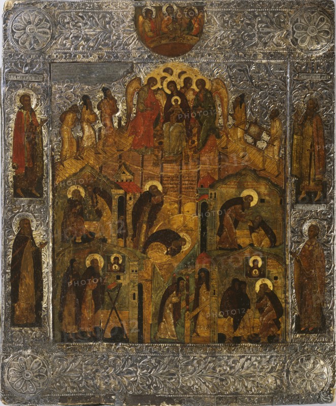 The Revelation of Virgin Mary to Saint Alexander Svirsky, 1600s.