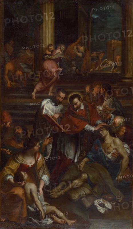 Saint Charles Borromeo among Plague Victims , Second Half of the 17th cen..