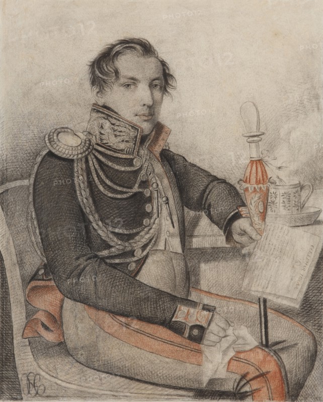 Portrait of Count Pyotr Petrovich Konovnitsyn (1803-1830), Early 1820s.