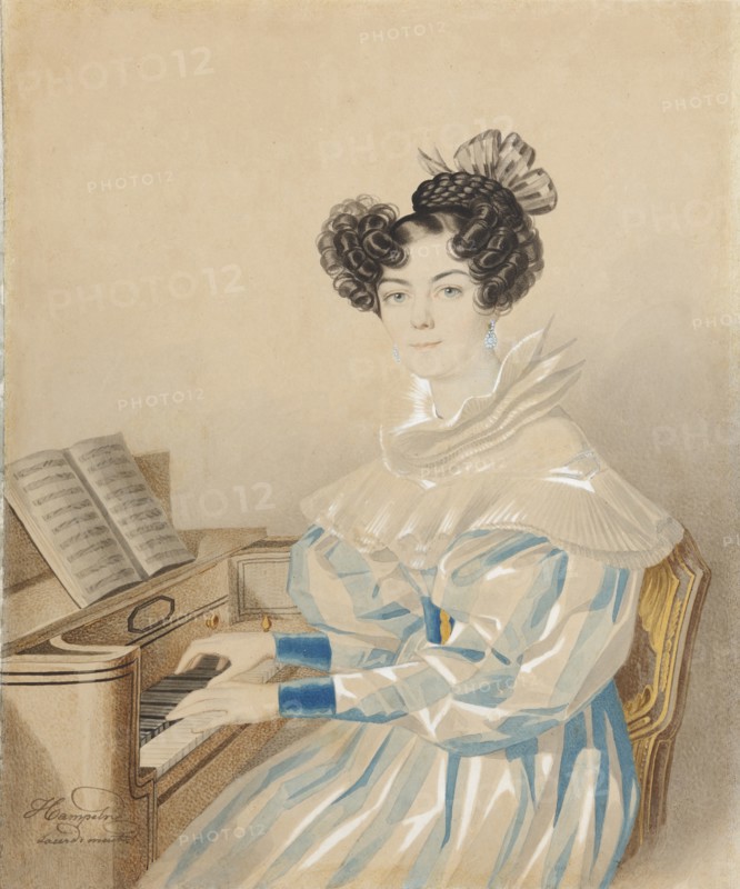 Portrait of Tatiana Petrovna Lvova (1789-1848), née Poltoratskaya, 1820s.