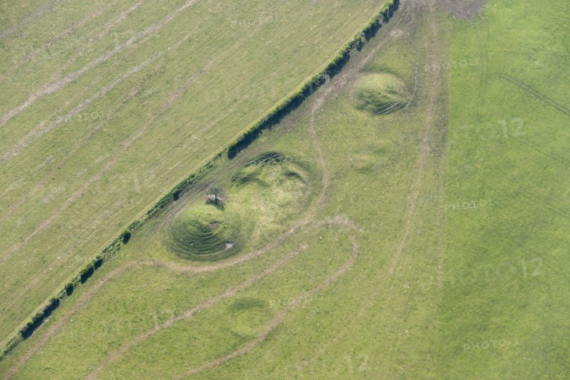 Three barrow clump round barrow cemetery, Winterbourne Poor Lot, Dorset, 2015