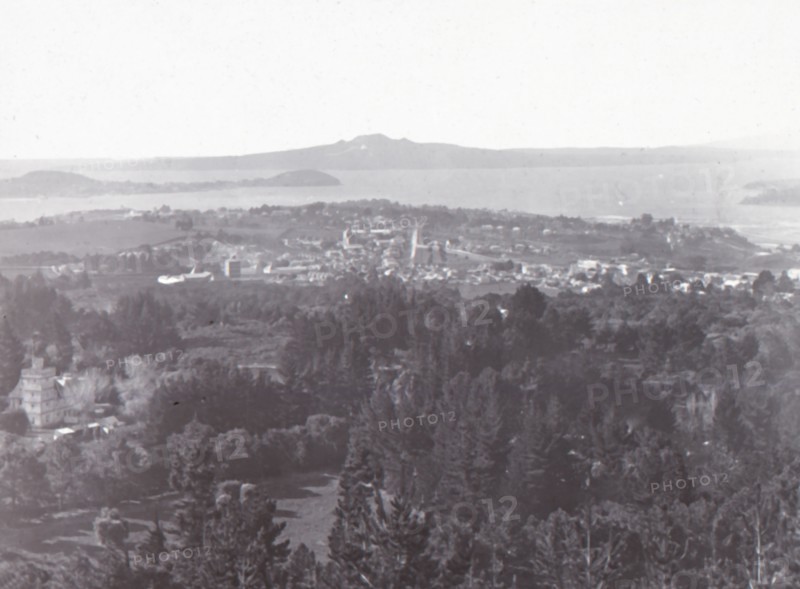 Auckland, from Mount Eden', late 19th-early 20th century.