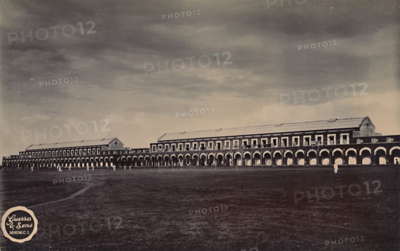 Indian military barracks, c1910.