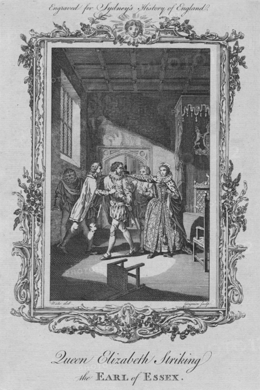 'Queen Elizabeth striking the Earl of Essex', 1773.