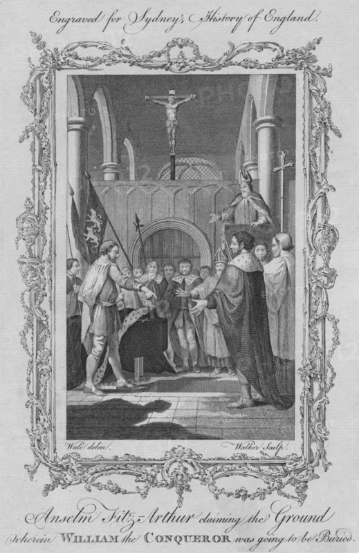 Anselm Fitz Arthur claiming the Ground where William the Conqueror was to be buried', 1773.