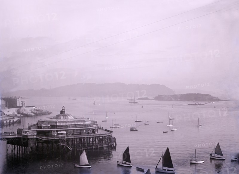 The Promenade Pier at Plymouth in Devon, late 19th-early 20th century.