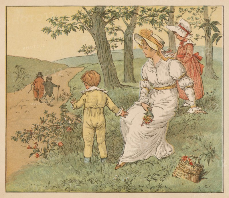 Walking to Mousey's Hall', c1883.