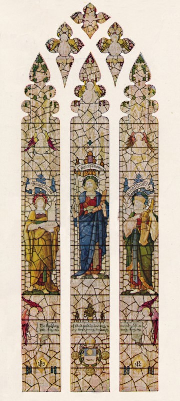 Stained glass window.