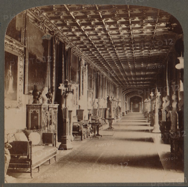 Grand Corridor, Windsor Castle, England', c1910