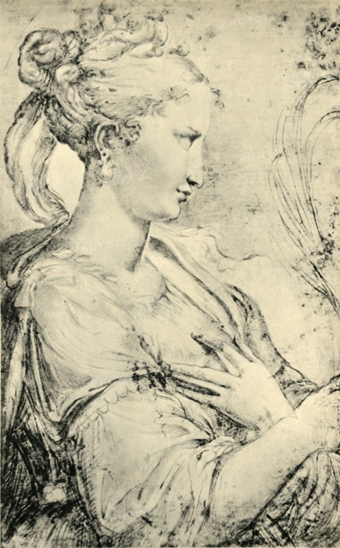 Study of Saint Catherine, c1530-1540, (1943).