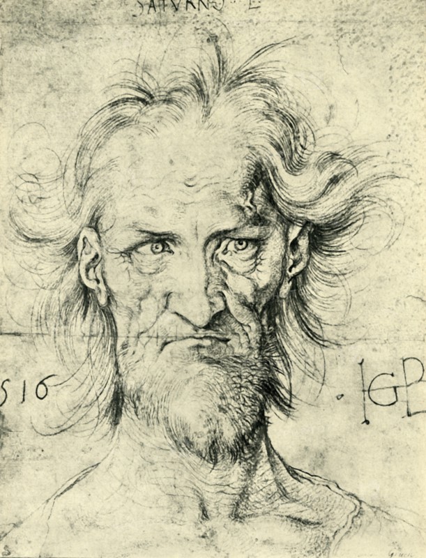 Head of a Bearded Old Man ('Saturn'), 1516, (1943).