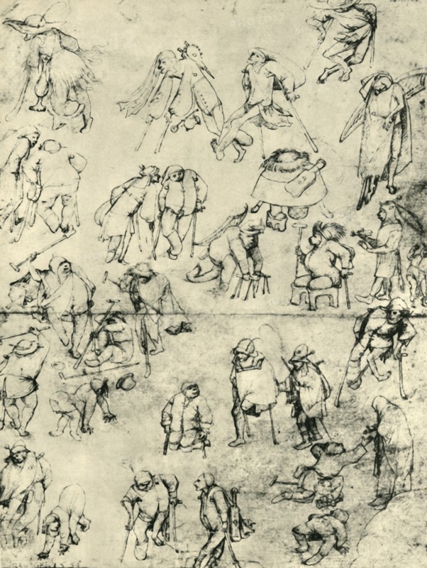 Beggars, 15th-16th century, (1943).  s