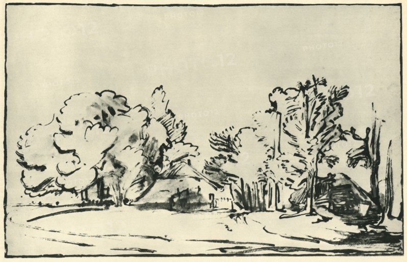 Landscape with two cottages, c1650-1655, (1943).