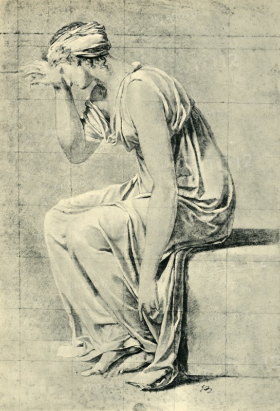 Seated woman, late 18th-early 19th century, (1943).