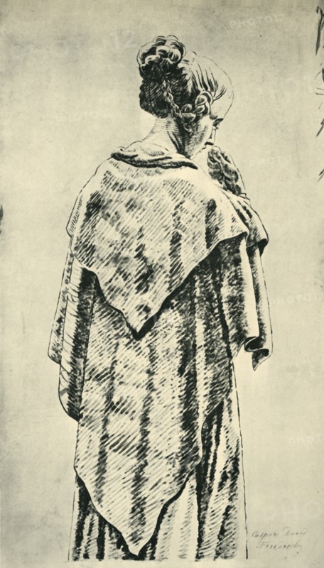 Study of a woman from behind, early 19th century, (1943).