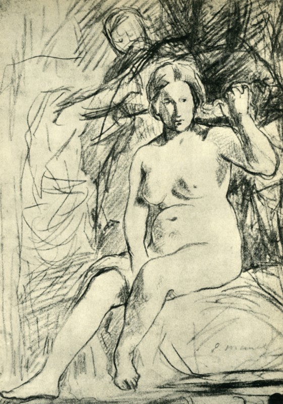 Study of a Seated Nude ('La Toilette'), 1858-1860, (1943).