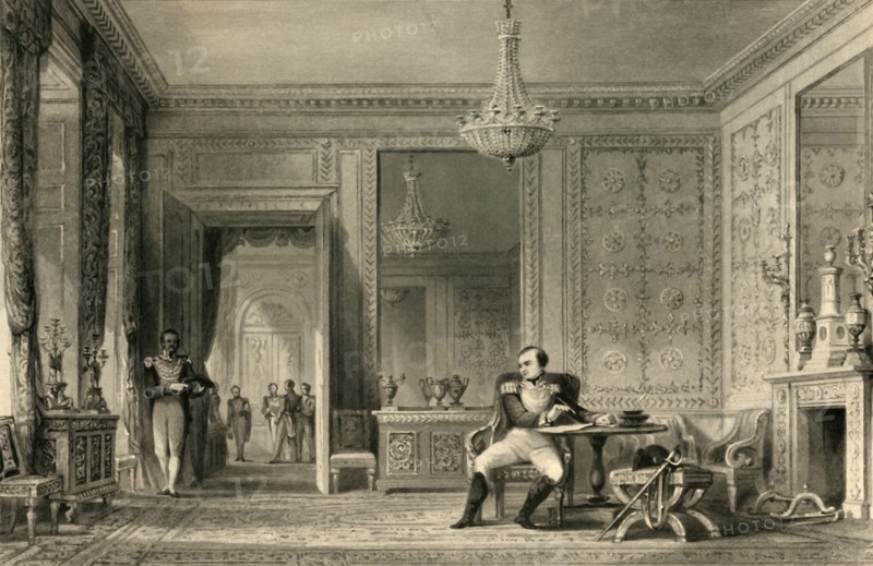 The Salon d'abdication, Fontainbleau', c1840.