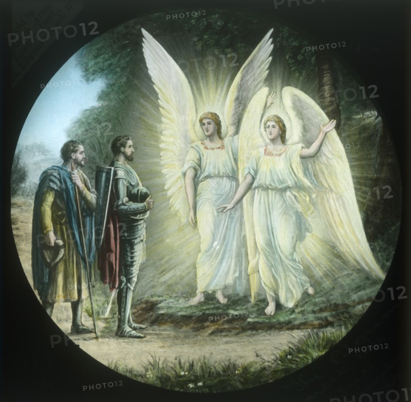 The Pilgrims meet the two shining ones', c1910.
