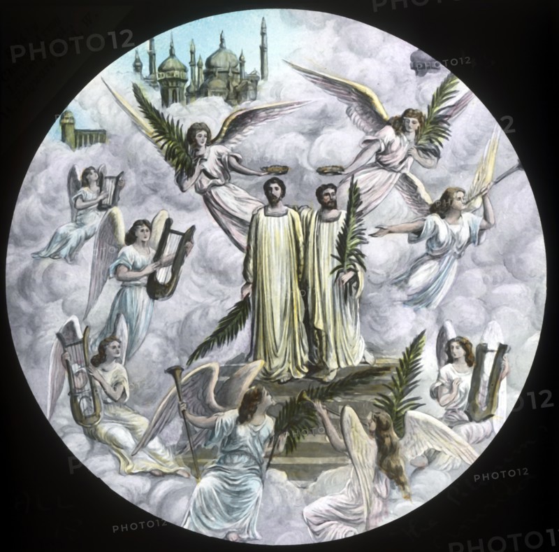 The Pilgrims crowned', c1910.