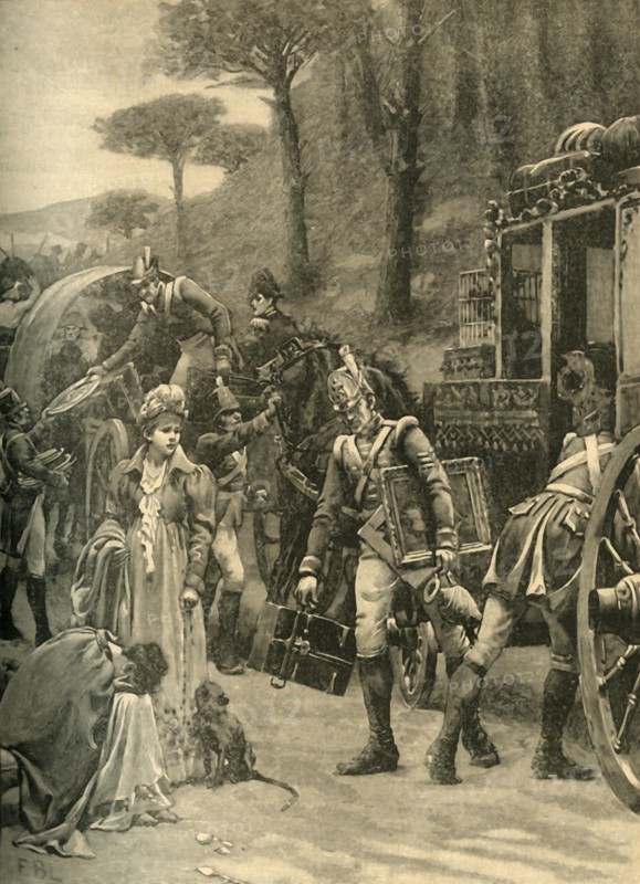 Flight of King Joseph Bonaparte from Vitoria, Spain, 1813 (c1890).