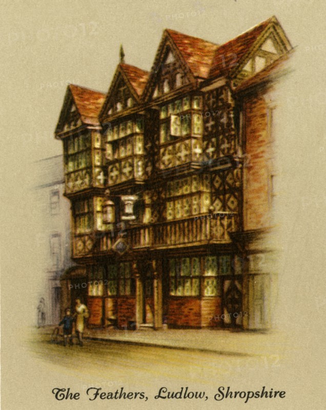 The Feathers, Ludlow, Shropshire', 1936.