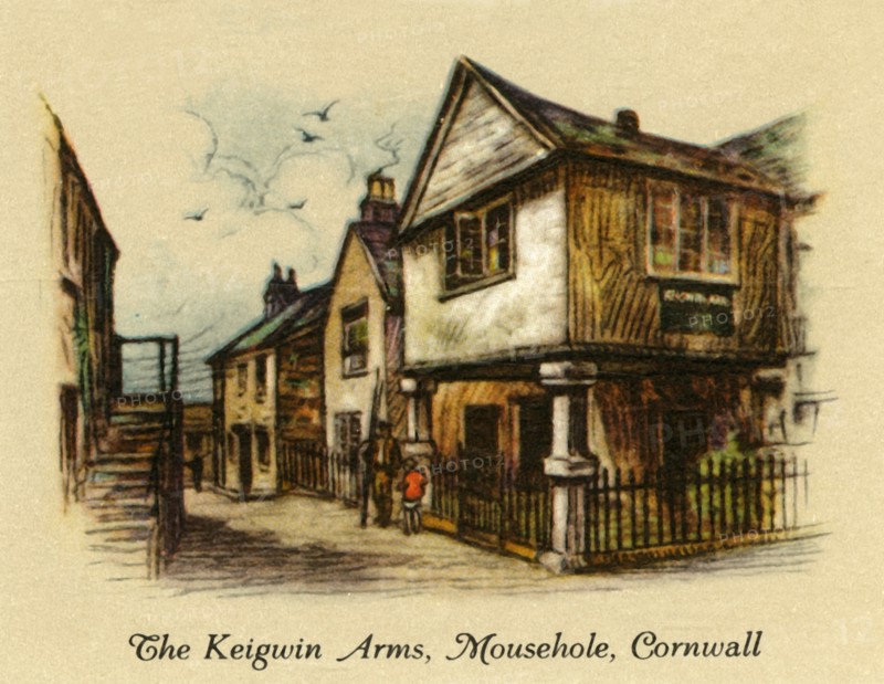 The Keigwin Arms, Mousehole, Cornwall', 1936.