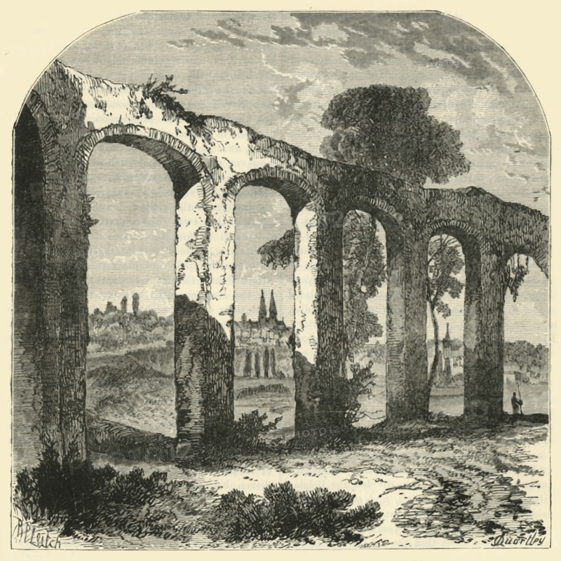 Aqueduct at Poitiers, of Old the Capital of the Pictones', 1890.