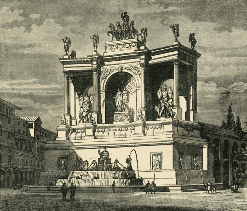 Fountain of Alexander Severus, Rome', 1890.