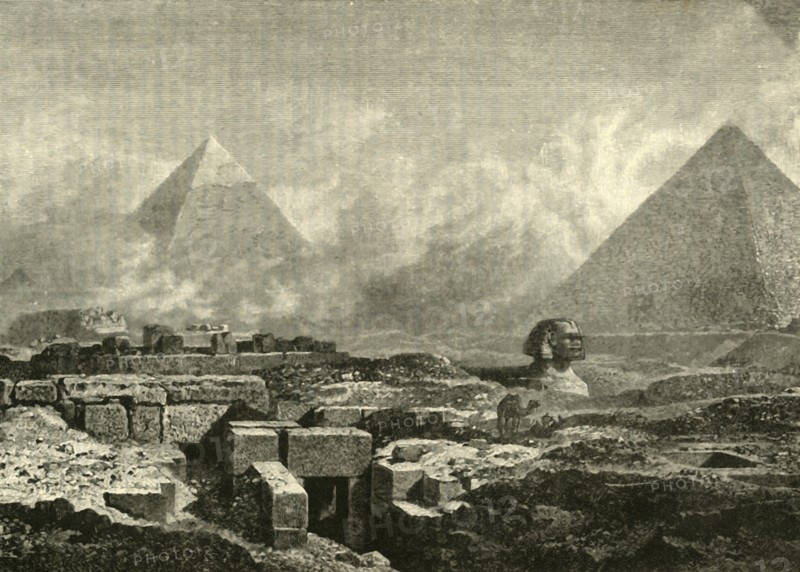 The Pyramids and Sphinx', 1890.