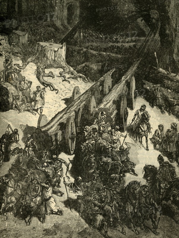 Bringing Cedar from Lebanon', 1890.
