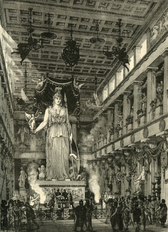 Interior of the Parthenon, Restored', 1890.