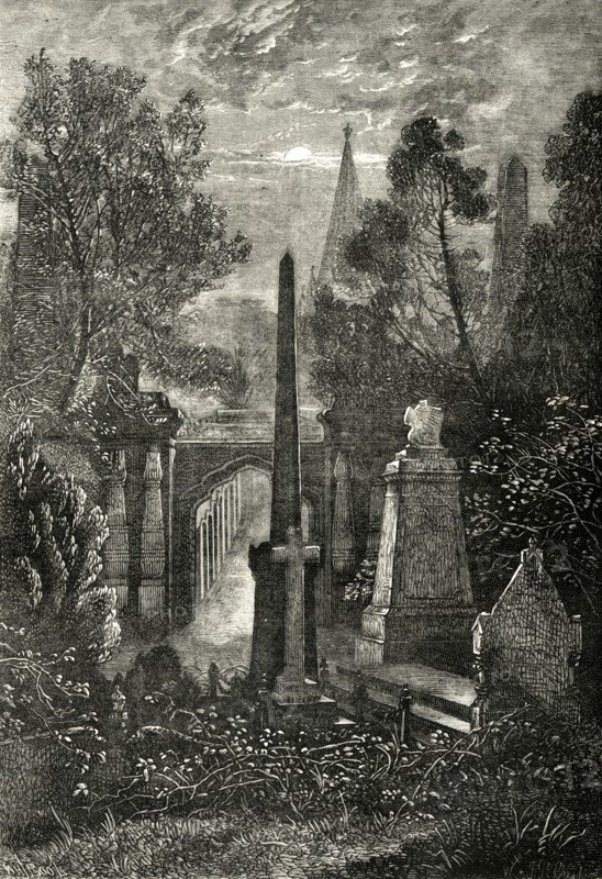 'View in Highgate Cemetery', c1876