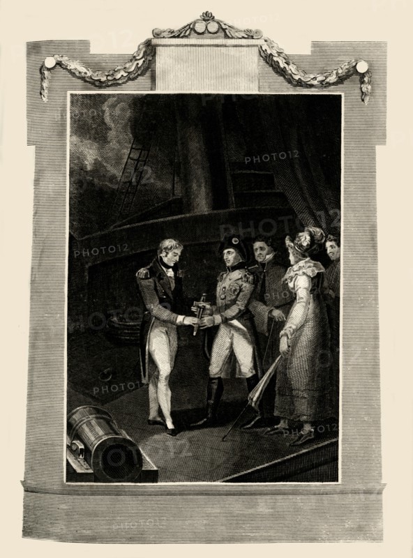 'The surrender of Buonaparte on board the Bellerophon', (15 July 1815)