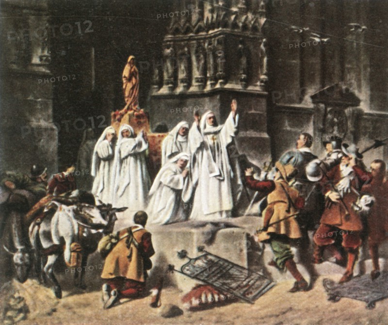 The Abbess of Frauenchiemsee protects her convent,1632