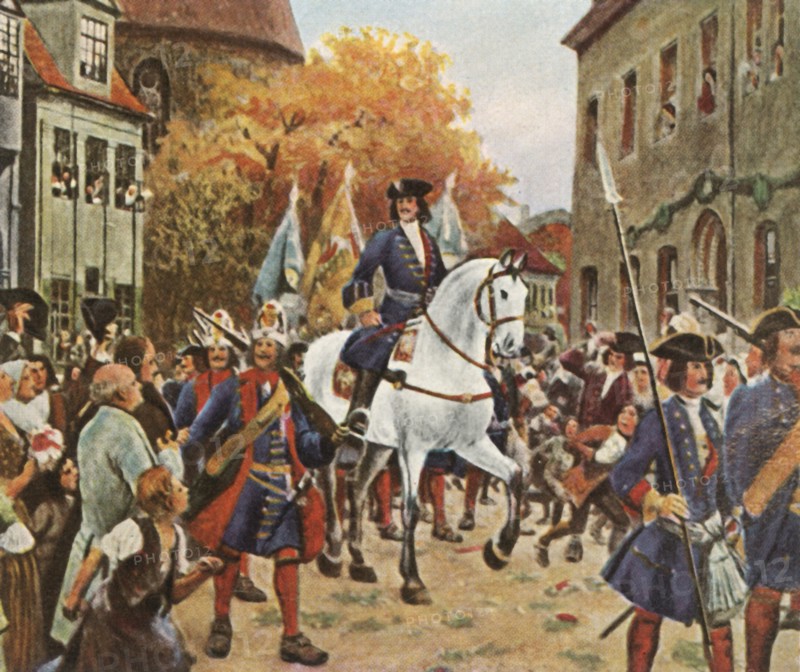 Entry of Prince Leopold I into Dessau after the War of the Spanish Succession,1712
