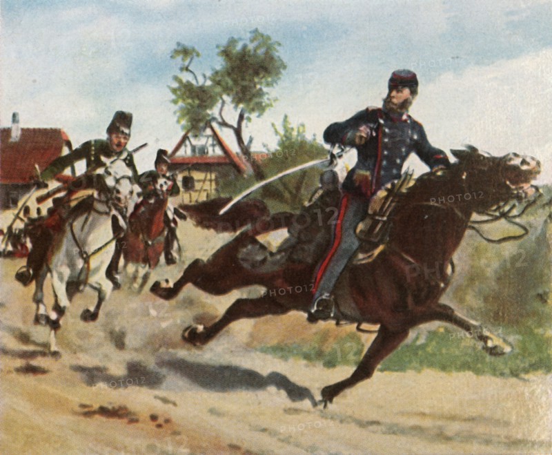 Reconnaissance ride of Count Zeppelin at Schirlenhof, 26 July 1870