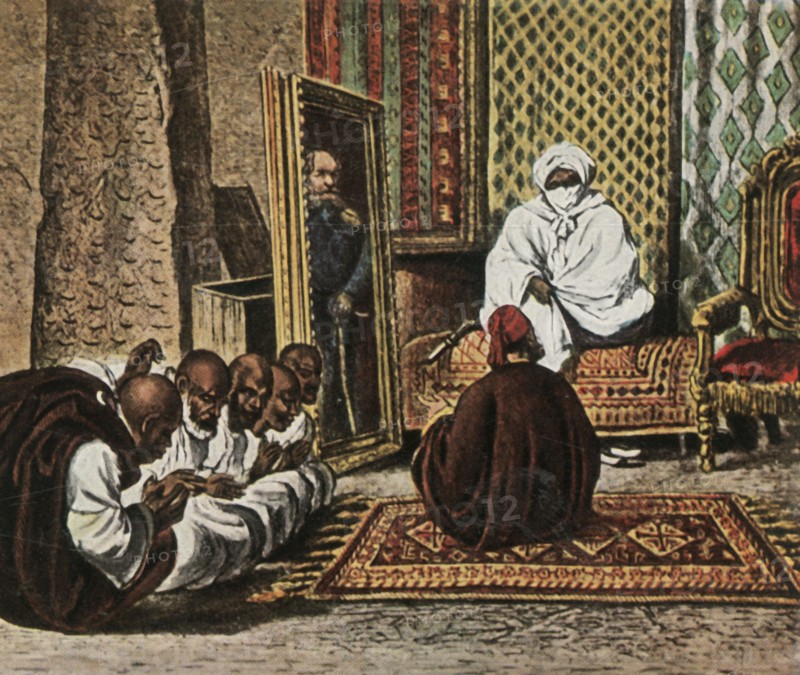 The explorer Nachtigal with Sheik Omar of Bornu, 5 June 1870