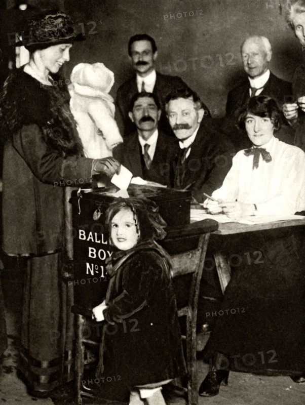 Some women are able to vote for the first time, Britain