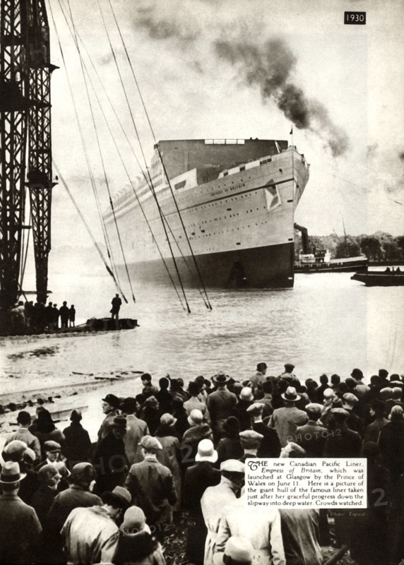 Launch of the 'Empress of Britain', Glasgow