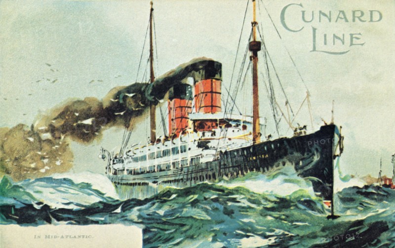 'Cunard Line, In Mid-Atlantic'