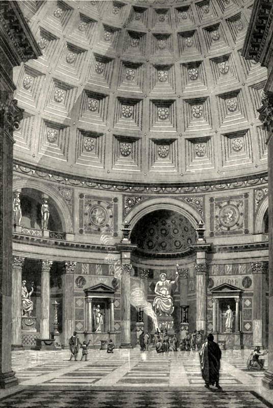 'Interior of the Pantheon at Rome (restored)',1890