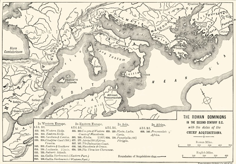 'The Roman Dominions in the Second Century B,