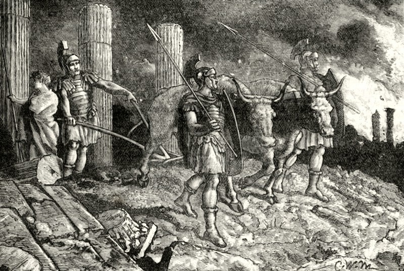 'The Plough Driven Over the Site of Carthage',1890