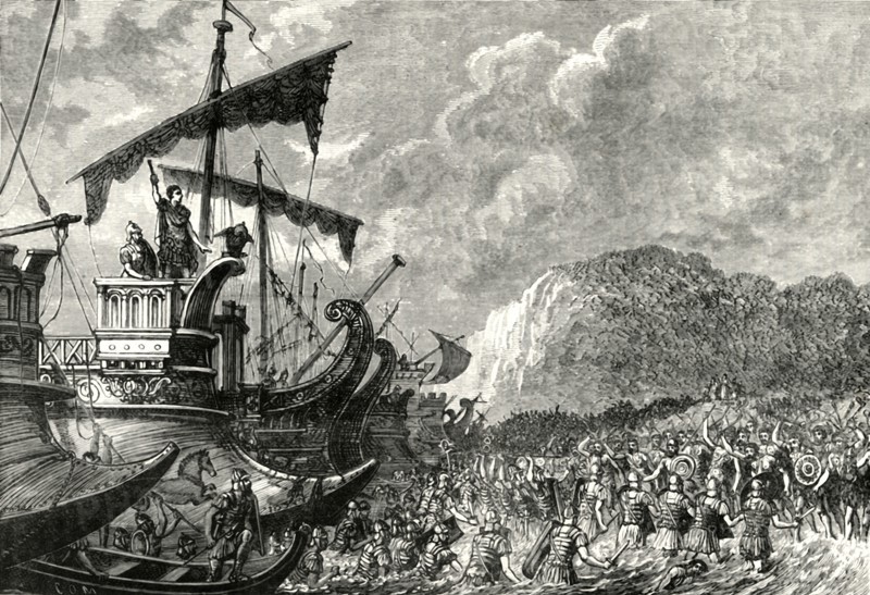 'Landing of Julius Caesar in Britain',1890