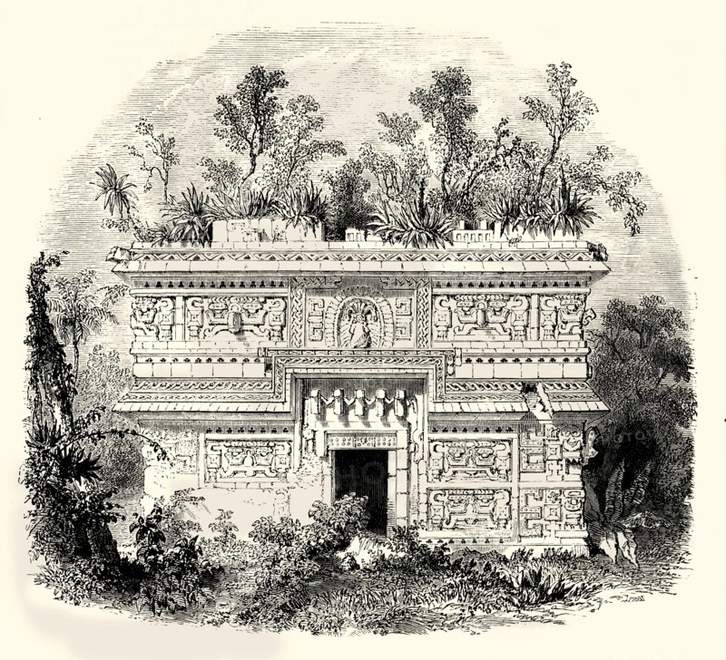 'Facade of Native Palace in Yucatan',1890