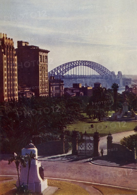 'Sydney Harbour Bridge from the City', c1948