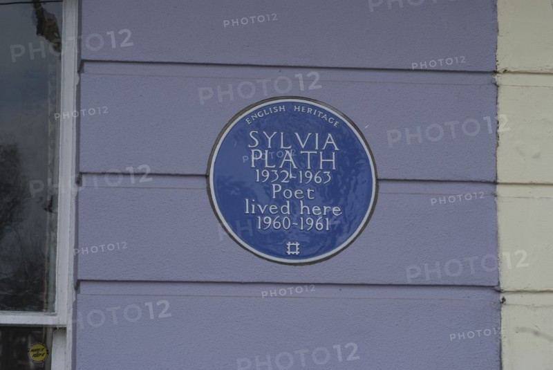 Blue plaque commemorating Sylvia Plath,Primrose Hill