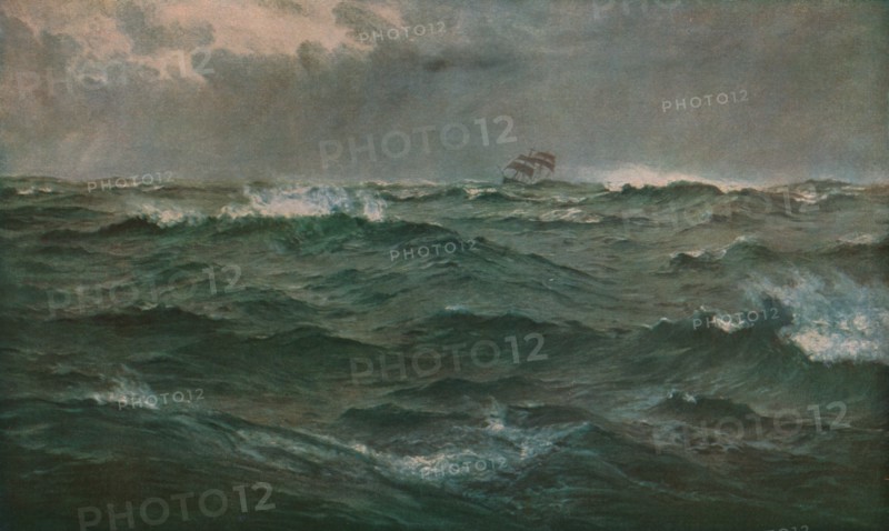 'Rough Weather in the Mediterranean', 1874, (c1930).  Creator: Henry Moore.