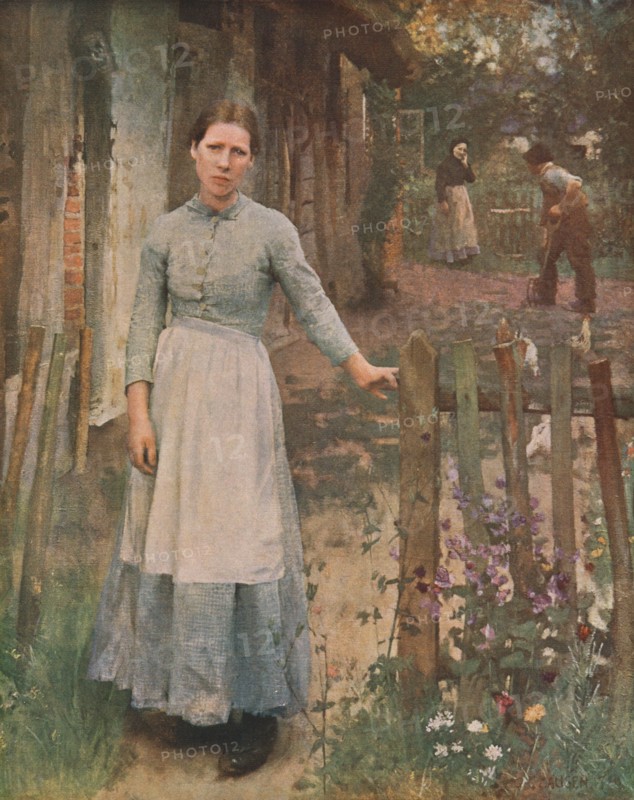 'The Girl at the Gate', 1889, (c1930).  Creator: George Clausen.