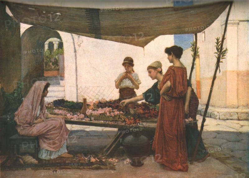 'A Grecian Flower Market', c1880, (c1930).  Creator: John William Waterhouse.